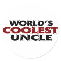 Worlds Coolest Uncle Round Stickers
