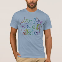 World's Cutest Sister Dark T-shirt