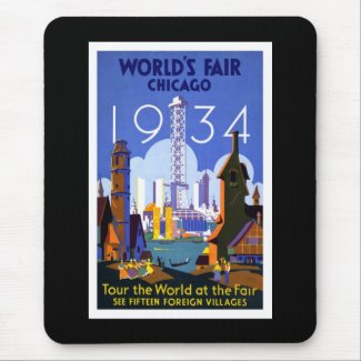 "World's Fair, Chicago 1934" Vintage Mousepad