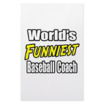 World's Funniest Baseball Coach Personalized Stationery