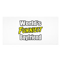 World's Funniest Boyfriend photo cards by Boyfriend_Shirts World's Funniest Boyfriend photo cards