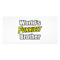 World's Funniest Brother Photo Card Template