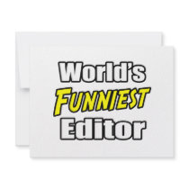 World's Funniest Editor invitations by Editor_Shirts World's Funniest Editor invitations