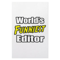 World's Funniest Editor Stationery Design