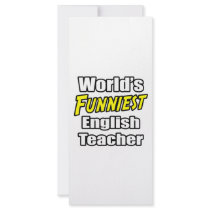 World's Funniest English Teacher rack cards by englishteachershirts World's Funniest English Teacher rack cards