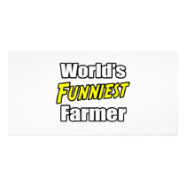 World's Funniest Farmer photo cards by Farmer_Shirts World's Funniest Farmer photo cards