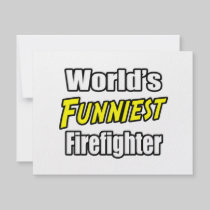 World's Funniest Firefighter Personalized Invitations