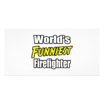 World's Funniest Firefighter photo cards