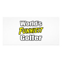World's Funniest Golfer photo cards