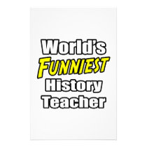 World's Funniest History Teacher stationery