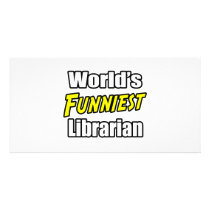World's Funniest Librarian photo cards