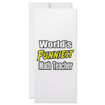 World's Funniest Math Teacher rack cards by mathteachershirts World's Funniest Math Teacher rack cards