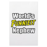 World's Funniest Nephew Stationery Design