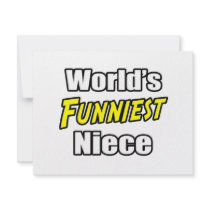 World's Funniest Niece invitations by Niece_Shirts World's Funniest Niece invitations