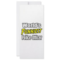 World's Funniest Police Officer rack cards by PoliceOfficer_Shirts World's Funniest Police Officer rack cards