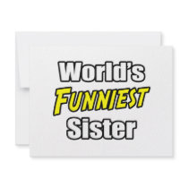 World's Funniest Sister invitations by Proud_Sister_Shirts World's Funniest Sister invitations
