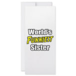 World's Funniest Sister Rack Card Template