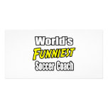 World's Funniest Soccer Coach Customized Photo Card