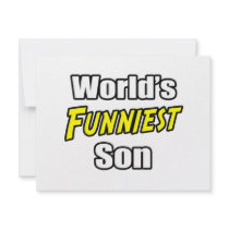 World's Funniest Son invitations by Proud_Son_Shirts World's Funniest Son invitations