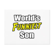 World's Funniest Son postcards by Proud_Son_Shirts World's Funniest Son postcards