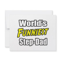 World's Funniest Step-Dad invitations by Step_Dad_Shirts World's Funniest Step-Dad invitations