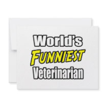 World's Funniest Veterinarian invitations by VeterinarianShirts World's Funniest Veterinarian invitations