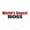 World'S Gayest Boss stickers by worldsfair World'S Gayest Boss stickers