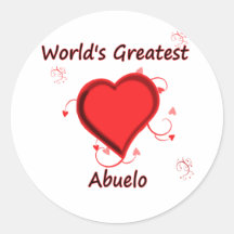 World's Greatest abuelo Round Stickers
