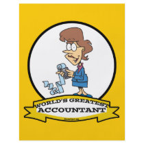 WORLDS GREATEST ACCOUNTANT WOMAN CARTOON FLYERS