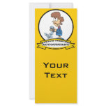 WORLDS GREATEST ACCOUNTANT WOMAN CARTOON CUSTOM RACK CARDS