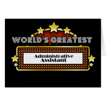 World's Greatest Administrative Assistant Cards
