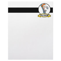 WORLDS GREATEST AIRPLANE FLYER WOMEN CARTOON CUSTOMIZED LETTERHEAD