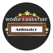 World's Greatest Animator Round Stickers