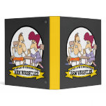 WORLDS GREATEST ARM WRESTLER MARRIED COUPLE CARTOO 3 RING BINDERS