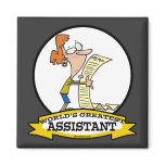 WORLDS GREATEST ASSISTANT WOMEN II CARTOON FRIDGE MAGNETS