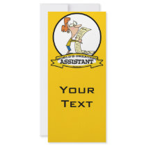 WORLDS GREATEST ASSISTANT WOMEN II CARTOON CUSTOM RACK CARDS