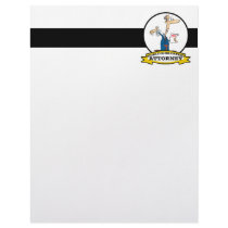 WORLDS GREATEST ATTORNEY MEN CARTOON CUSTOM LETTERHEAD