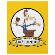 WORLDS GREATEST AUCTIONEER MEN CARTOON PERSONALIZED FLYER