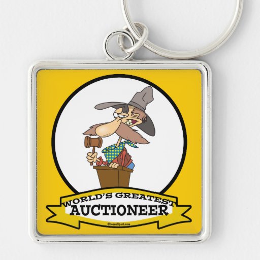 WORLDS GREATEST AUCTIONEER MEN II CARTOON KEY CHAINS