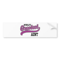 World's Greatest Aunt Bumper Sticker