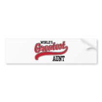World's Greatest Aunt Bumper Sticker