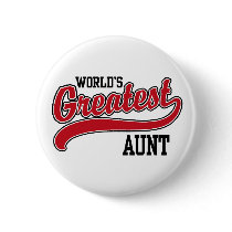 World's Greatest Aunt Pinback Buttons