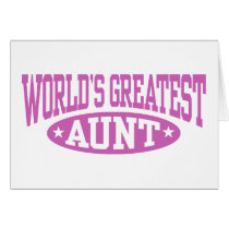 World's Greatest Aunt Greeting Card