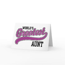 World's Greatest Aunt Greeting Card