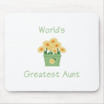 World's Greatest Aunt (flowers) mousepads