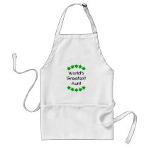 World's Greatest Aunt (green) aprons by familyfrenzy World's Greatest Aunt (green) aprons