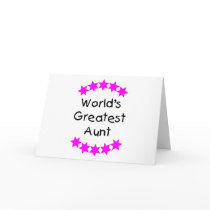 World's Greatest Aunt (pink) Greeting Card
