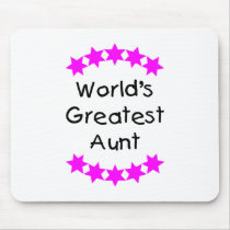 World's Greatest Aunt (pink) Mouse Pad