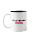 World's Greatest Aunt (Pink) mugs