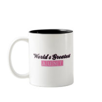 World's Greatest Aunt (Pink) mugs by AuntandUncleGifts World's Greatest Aunt (Pink) mugs